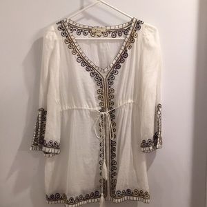 Embroidered shirt / cover up